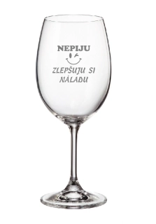 Pískovaná sklenička Nepiju